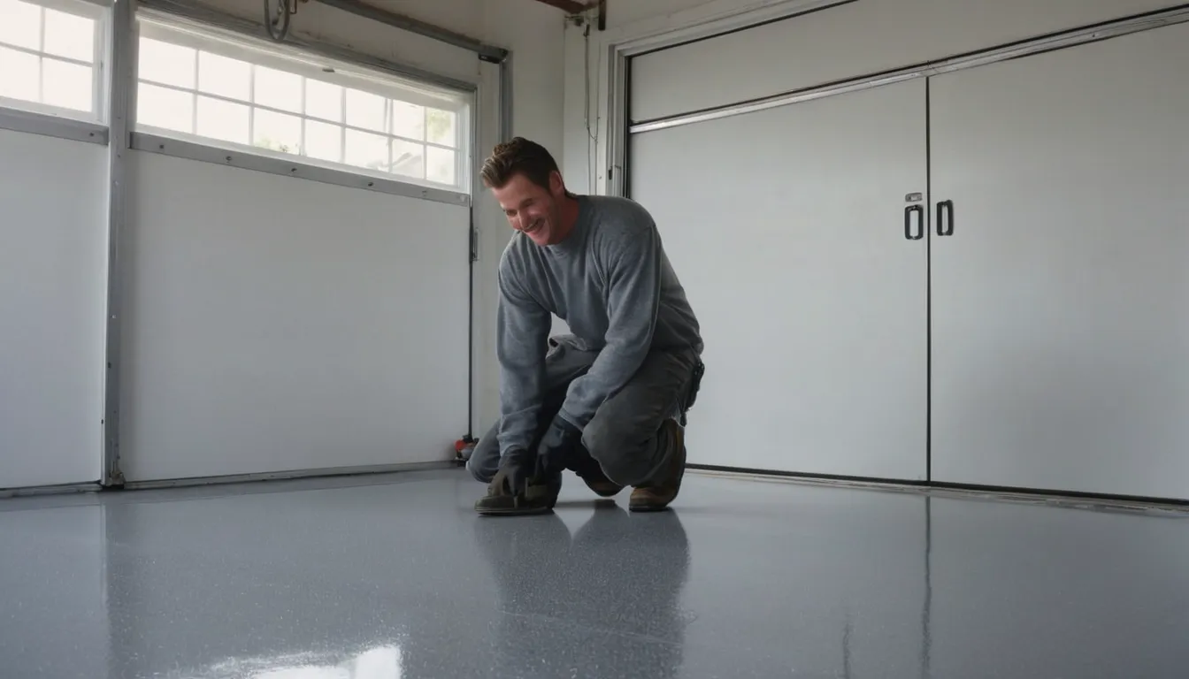 A clean epoxy-coated garage floor in a Anaheim home